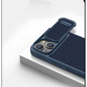 Nillkin Textured S Magnetic Rugged Case - хибриден удароустойчив кейс с MagSafe за iPhone 14 (син) 9