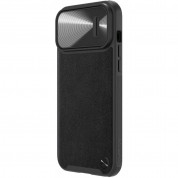 Nillkin CamShield Leather S Case - хибриден удароустойчив кожен кейс с поставка против изпускане за iPhone 14 Pro Max (черен) 2