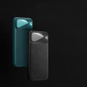 Nillkin CamShield Leather S Case - хибриден удароустойчив кожен кейс с поставка против изпускане за iPhone 14 (черен) 5