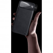 Nillkin CamShield Leather S Case - хибриден удароустойчив кожен кейс с поставка против изпускане за iPhone 14 (черен) 9