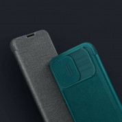 Nillkin Qin Book Pro Leather Flip Case - кожен калъф, тип портфейл за iPhone 14 Pro Max (сив) 8