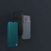 Nillkin Qin Book Pro Leather Flip Case - кожен калъф, тип портфейл за iPhone 14 Pro Max (сив) 5