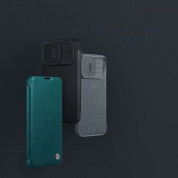 Nillkin Qin Book Pro Leather Flip Case - кожен калъф, тип портфейл за iPhone 14 Pro Max (син) 5