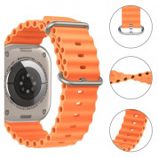 Tech-Protect Iconband Pro Silicone Sport Band - силиконова каишка за Apple Watch 42мм, 44мм, 45мм, Ultra 49мм (оранжев) 1