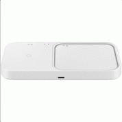 Samsung Super Fast Wireless Charger Duo EP-P5400BWEGEU - двойна поставка (пад) с бързо безжично зареждане за Samsung смартфони и Qi съвместими устройства (бял) 3