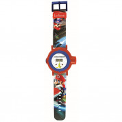 Lexibook Super Mario Children's Projection Watch with 20 Images - детски часовник със силиконова каишка и проектор (червен-син)