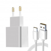 Vivo Flash Wall Charger USB-A 33W - захранване за ел. мрежа с USB-A изход и USB-C кабел за зареждане на мобилни устройства (бял) 1