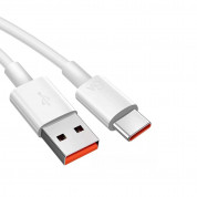 Xioami Travel USB-A Charger Combo 120W - захранване за ел. мрежа за лаптопи, смартфони и таблети с USB-A изход с технология за бързо зареждане и USB-C кабел (бял) 2