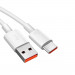 Xioami Travel USB-A Charger Combo 120W - захранване за ел. мрежа за лаптопи, смартфони и таблети с USB-A изход с технология за бързо зареждане и USB-C кабел (бял) 3