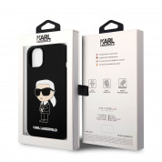 Karl Lagerfeld Liquid Silicone Ikonik NFT Case - дизайнерски силиконов кейс за iPhone 14 (черен) 5