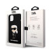 Karl Lagerfeld Liquid Silicone Ikonik NFT Case - дизайнерски силиконов кейс за iPhone 14 (черен) 6