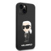 Karl Lagerfeld Liquid Silicone Ikonik NFT Case - дизайнерски силиконов кейс за iPhone 14 (черен) 3