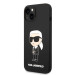 Karl Lagerfeld Liquid Silicone Ikonik NFT Case - дизайнерски силиконов кейс за iPhone 14 (черен) 1