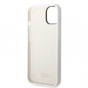 Karl Lagerfeld Liquid Silicone Ikonik NFT Case - дизайнерски силиконов кейс за iPhone 14 (бял) 4