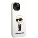 Karl Lagerfeld Liquid Silicone Ikonik NFT Case - дизайнерски силиконов кейс за iPhone 14 (бял) 3