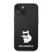 Karl Lagerfeld Liquid Silicone Choupette NFT Case - дизайнерски силиконов кейс за iPhone 14 (черен) 2