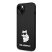 Karl Lagerfeld Liquid Silicone Choupette NFT Case - дизайнерски силиконов кейс за iPhone 14 (черен) 1