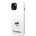 Karl Lagerfeld Liquid Silicone Choupette NFT Case - дизайнерски силиконов кейс за iPhone 14 (бял) 1