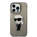 Karl Lagerfeld IML Ikonik NFT Case - дизайнерски силиконов кейс за iPhone 14 Pro (черен) 2