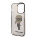 Karl Lagerfeld IML Ikonik NFT Case - дизайнерски силиконов кейс за iPhone 14 Pro (черен) 5