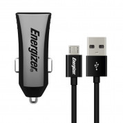 Energizer Ultimate Car Charger 3.4A With microUSB Cable - зарядно за кола с два USB-A изхода и microUSB кабел за смартфони (черен) 1