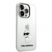 Karl Lagerfeld IML Choupette NFT Case - дизайнерски силиконов кейс за iPhone 14 Pro (прозрачен) 2