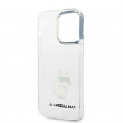 Karl Lagerfeld IML Choupette NFT Case - дизайнерски силиконов кейс за iPhone 14 Pro (прозрачен) 4