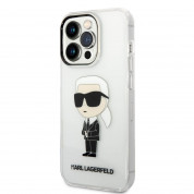 Karl Lagerfeld IML Ikonik NFT Case - дизайнерски силиконов кейс за iPhone 14 Pro (прозрачен)
