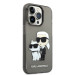 Karl Lagerfeld IML Glitter Karl and Choupette NFT Case - дизайнерски силиконов кейс за iPhone 14 Pro (черен) 3