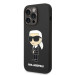 Karl Lagerfeld Liquid Silicone Ikonik NFT Case - дизайнерски силиконов кейс за iPhone 14 Pro (черен) 1