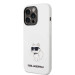 Karl Lagerfeld Liquid Silicone Choupette NFT Case - дизайнерски силиконов кейс за iPhone 14 Pro (бял) 1