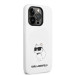 Karl Lagerfeld Liquid Silicone Choupette NFT Case - дизайнерски силиконов кейс за iPhone 14 Pro (бял) 3
