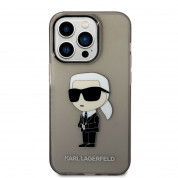Karl Lagerfeld IML Ikonik NFT Case - дизайнерски силиконов кейс за iPhone 14 Pro Max (черен) 1