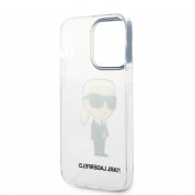 Karl Lagerfeld IML Ikonik NFT Case - дизайнерски силиконов кейс за iPhone 14 Pro Max (прозрачен) 4