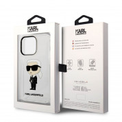Karl Lagerfeld IML Ikonik NFT Case - дизайнерски силиконов кейс за iPhone 14 Pro Max (прозрачен) 5