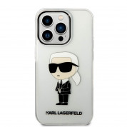 Karl Lagerfeld IML Ikonik NFT Case - дизайнерски силиконов кейс за iPhone 14 Pro Max (прозрачен) 1