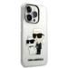 Karl Lagerfeld IML Glitter Karl and Choupette NFT Case - дизайнерски силиконов кейс за iPhone 14 Pro Max (прозрачен) 1