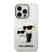 Karl Lagerfeld IML Glitter Karl and Choupette NFT Case - дизайнерски силиконов кейс за iPhone 14 Pro Max (прозрачен) 2
