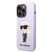 Karl Lagerfeld Liquid Silicone Ikonik NFT Case - дизайнерски силиконов кейс за iPhone 14 Pro Max (лилав) 1
