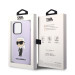 Karl Lagerfeld Liquid Silicone Ikonik NFT Case - дизайнерски силиконов кейс за iPhone 14 Pro Max (лилав) 6