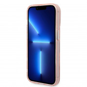 Karl Lagerfeld IML Karl and Choupette NFT MagSafe Case - дизайнерски силиконов кейс за iPhone 14 Pro (розов) 3
