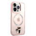 Karl Lagerfeld IML Karl and Choupette NFT MagSafe Case - дизайнерски силиконов кейс за iPhone 14 Pro (розов) 3