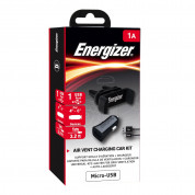 Energizer Car Set Essentials Charger Set - комплект поставка за радиатора, зарядно за кола и microUSB кабел за мобилни телефони (черна) 1