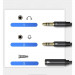 Joyroom Audio Splitter Cable Mic And Headphones - аудио разклонител (сплитер) за мобилни устройства с 3.5 мм стерео-жак (20 см) (черен) 3