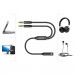 Joyroom Audio Splitter Cable Mic And Headphones - аудио разклонител (сплитер) за мобилни устройства с 3.5 мм стерео-жак (20 см) (черен) 2