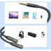 Joyroom Audio Splitter Cable Mic And Headphones - аудио разклонител (сплитер) за мобилни устройства с 3.5 мм стерео-жак (20 см) (черен) 8