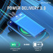 4smarts Power Bank Lucid Dual Cord 10000 mAh 22.5W - външна батерия с вградени USB-C и Lightning кабели, USB-A и USB-C изходи с технология за бързо зареждане (сив) 10