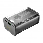 4smarts Power Bank Lucid Block 9000 mAh 22.5W - външна батерия с USB-A и USB-C портове с технология за бързо зареждане (сив)