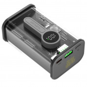 4smarts Power Bank Lucid Block 9000 mAh 22.5W - външна батерия с USB-A и USB-C портове с технология за бързо зареждане (сив) 2