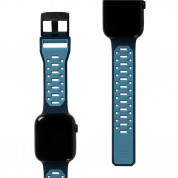 Urban Armor Gear Civilian New Strap - изключително здрава силиконова каишка за Apple Watch 42мм, 44мм, 45мм, Ultra 49мм (син) 5